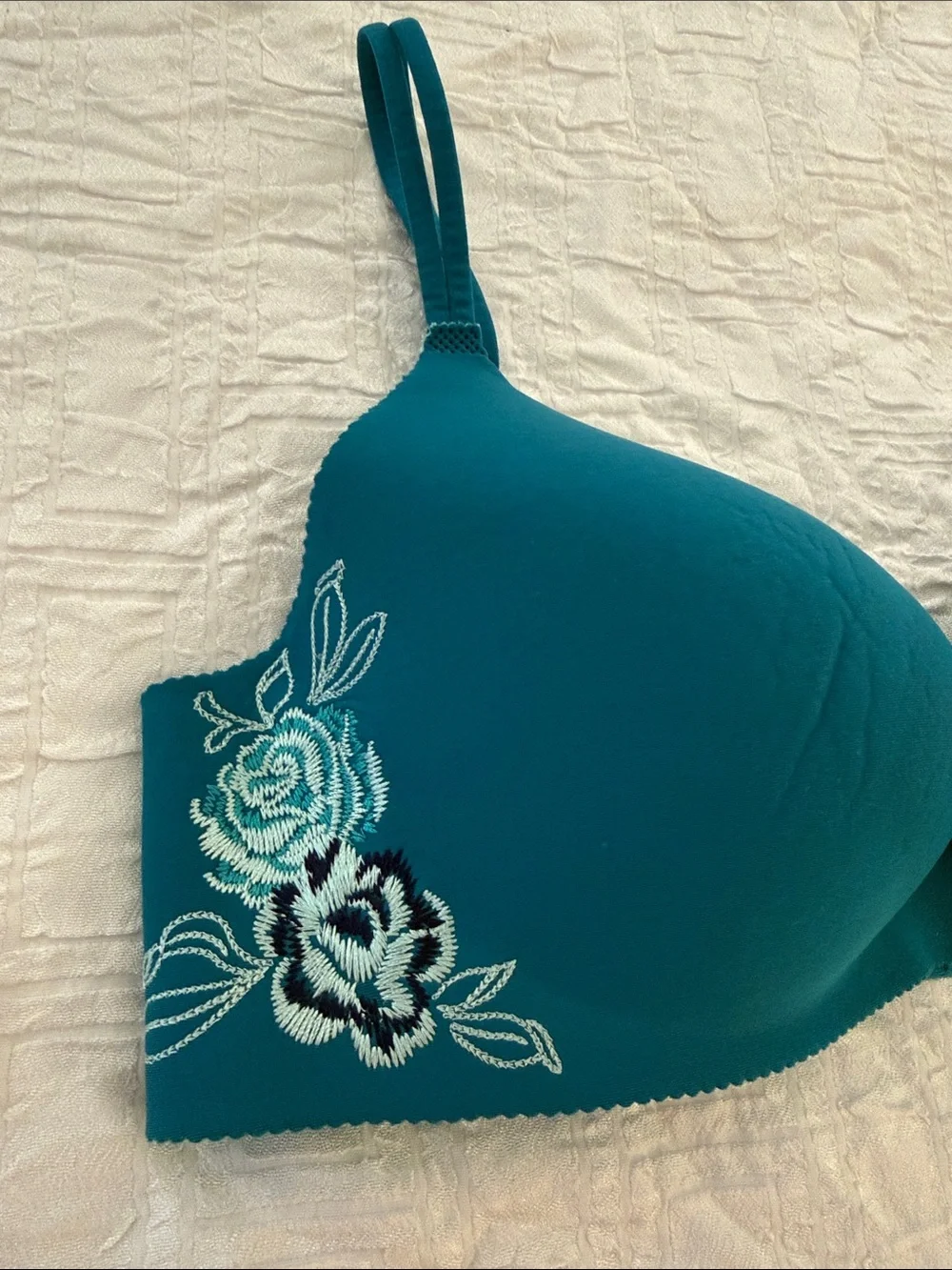 Victoria’s Secret Angels Secret Embrace Teal Floral Padded Push-Up Bra 36C - Picture 2 of 8